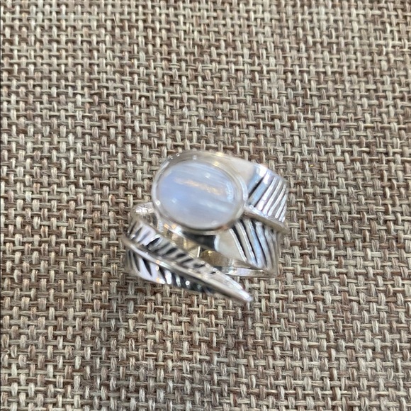 New Silpada Feather Opal Ring Size 7.5 and one size 8. - Picture 3 of 7